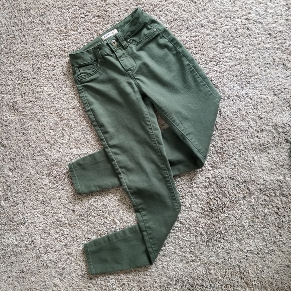 Blue Spice Olive High Waist Skinny Jeggings Size 0 - Picture 2 of 11